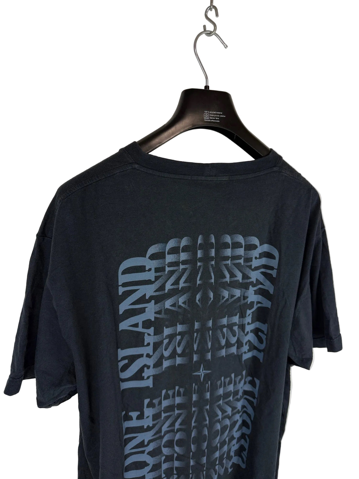 T-shirt nera con stampa Stone Island - Taglia XXL