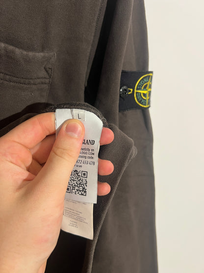Felpa marrone con taschino sul petto Stone Island - Taglia L