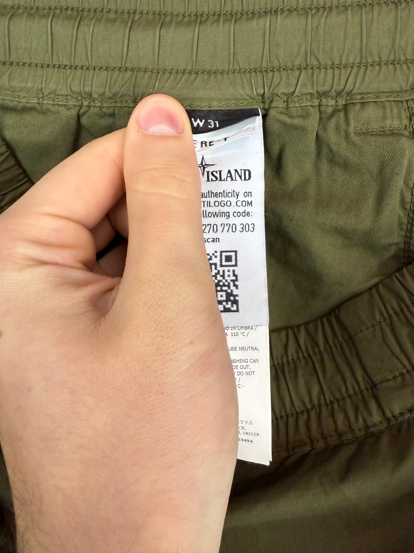 Pantaloni cargo verdi Stone Island - Taglia W31