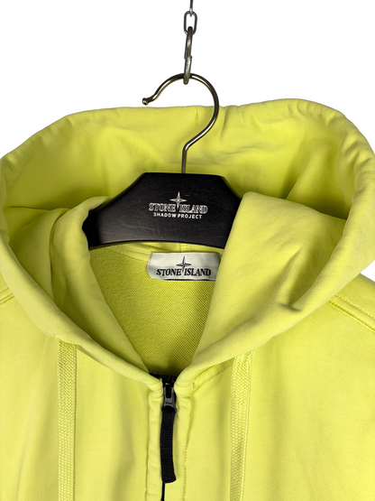 Felpa gialla con zip e cappuccio Stone Island - Taglia L