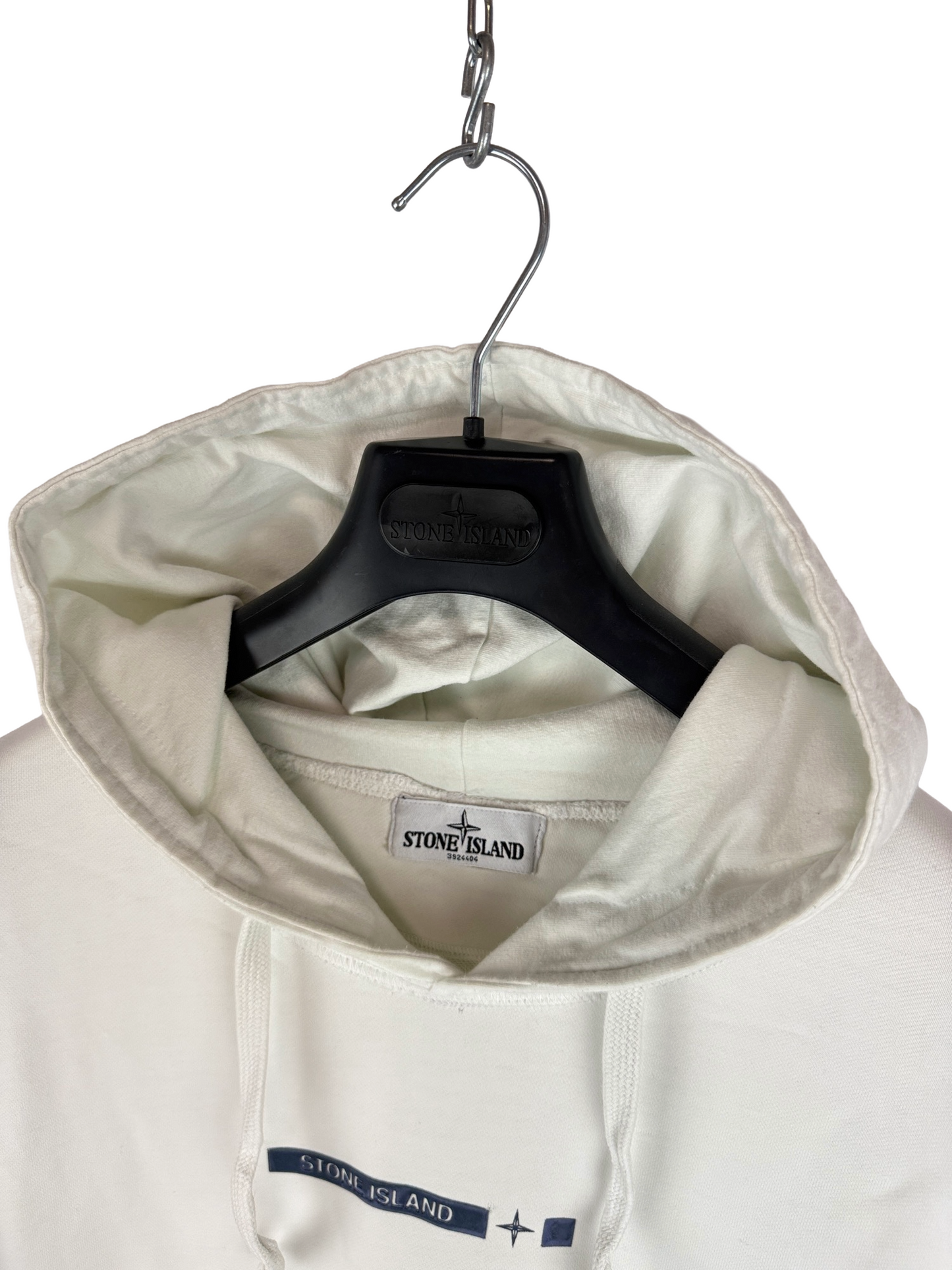 Felpa bianca con cappuccio Stone Island - Taglia M