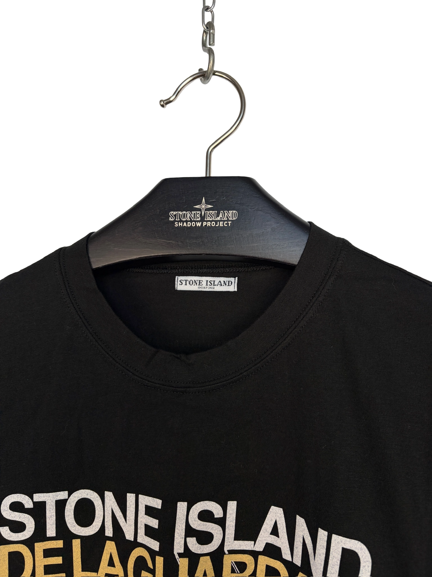 T-shirt nera Stone Island de la Guarda - Taglia L