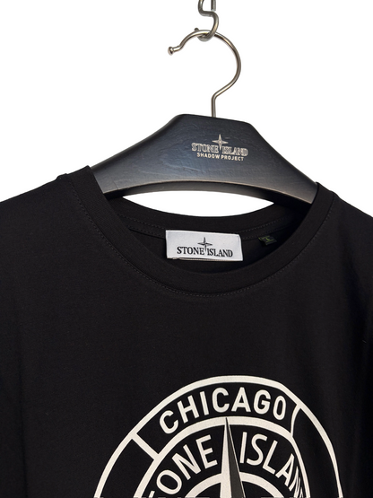 Promotional Black T-Shirt from Chicago Stone Island Shop - Size L