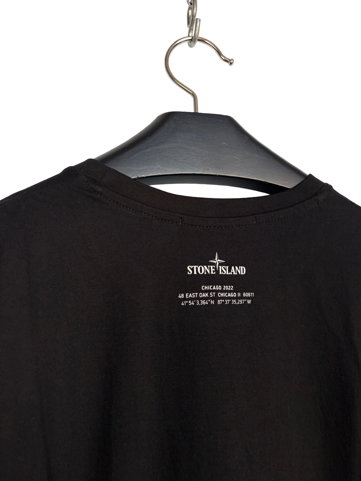 Promotional Black T-Shirt from Chicago Stone Island Shop - Size L