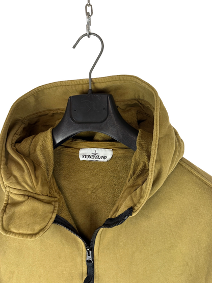 Felpa verde kaki con zip e cappuccio Stone Island - Taglia XL