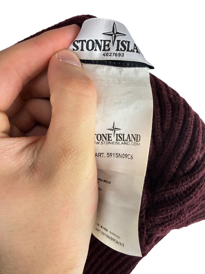 Berretto Two Tone rosso Stone Island