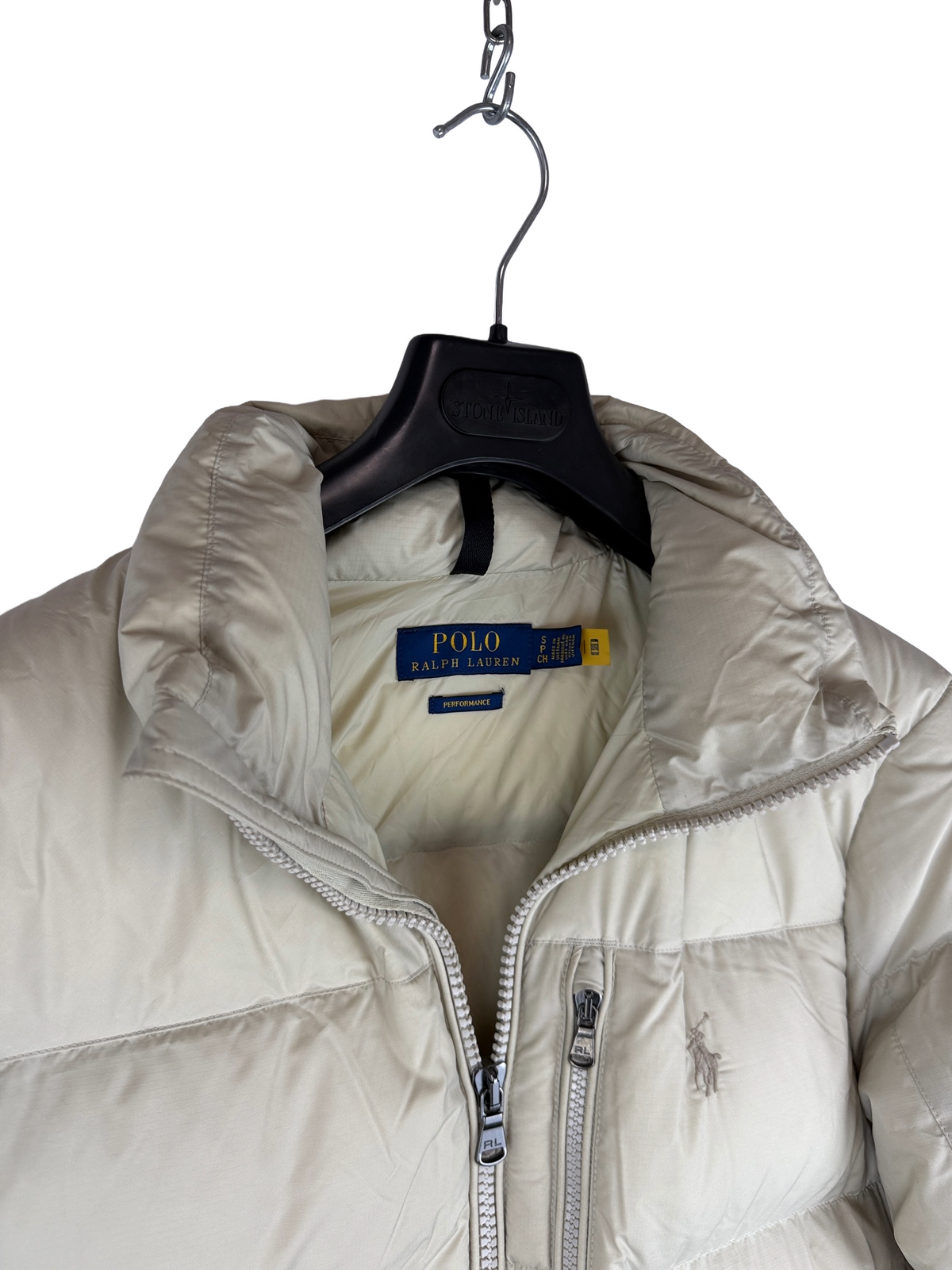 Polo Ralph Lauren Gorham Cream-White Puffer Jacket - Size S