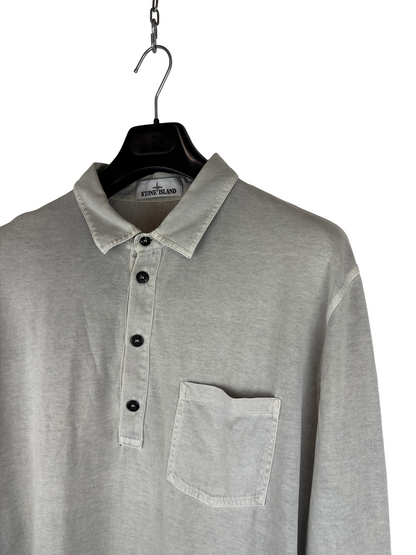 Polo grigia a maniche lunghe Stone Island - Taglia XXL