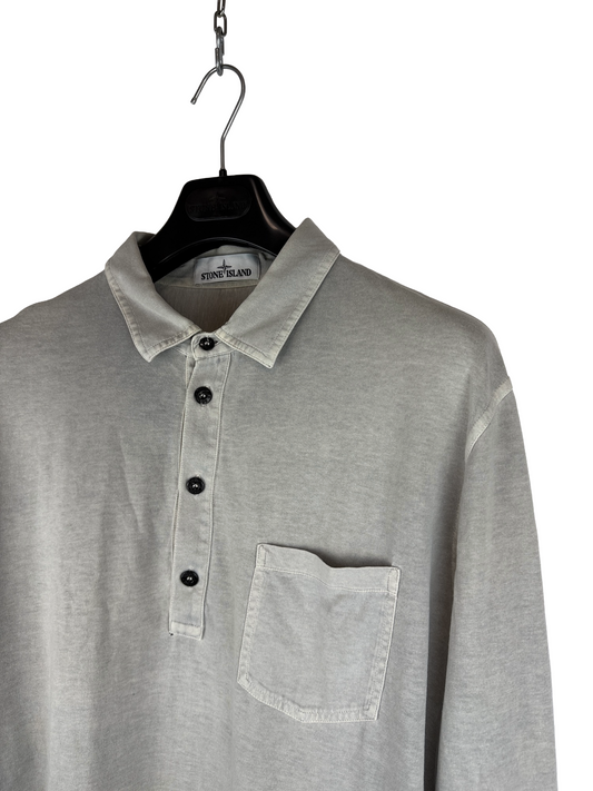 Polo grigia a maniche lunghe Stone Island - Taglia XXL