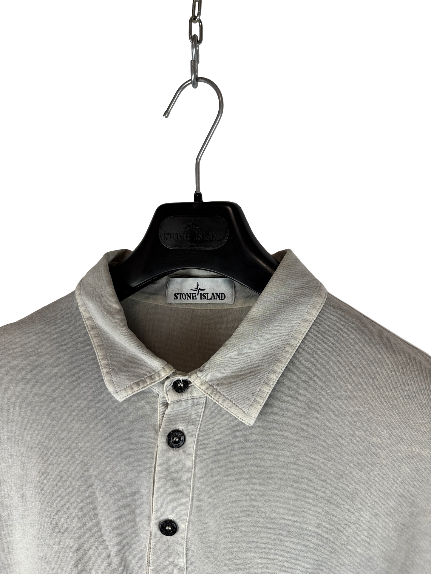Polo grigia a maniche lunghe Stone Island - Taglia XXL