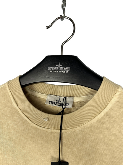 Felpa beige “Tinto old” Stone Island (nuova con cartellino) - Taglia XXL
