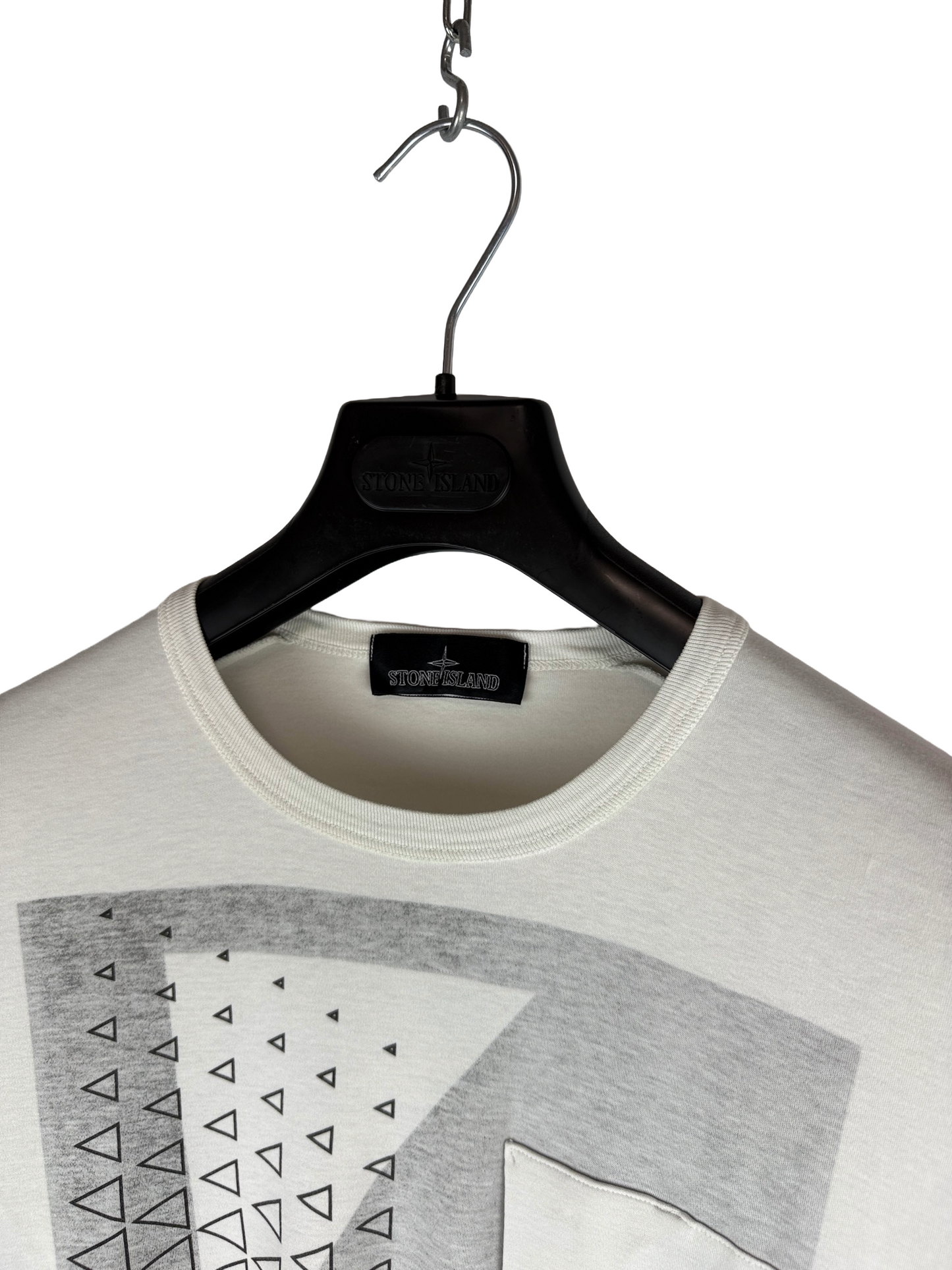 T-shirt bianca con stampa Shadow Project Stone Island - Taglia M