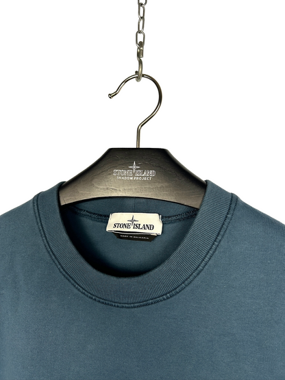 Felpa con logo in gomma 3D blu Stone Island - Taglia XXL