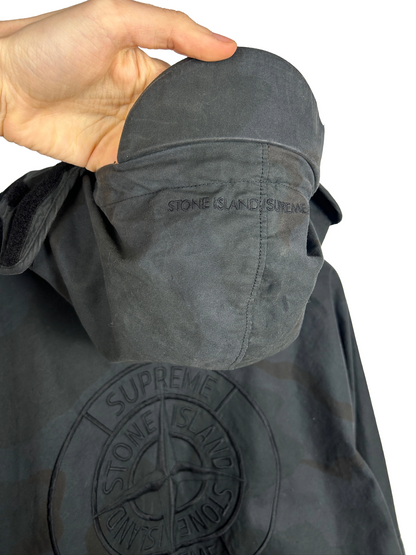 Giacca nera Riot Mask Brushed Cotton 2C Camo - OVD Stone Island x Supreme - Taglia L