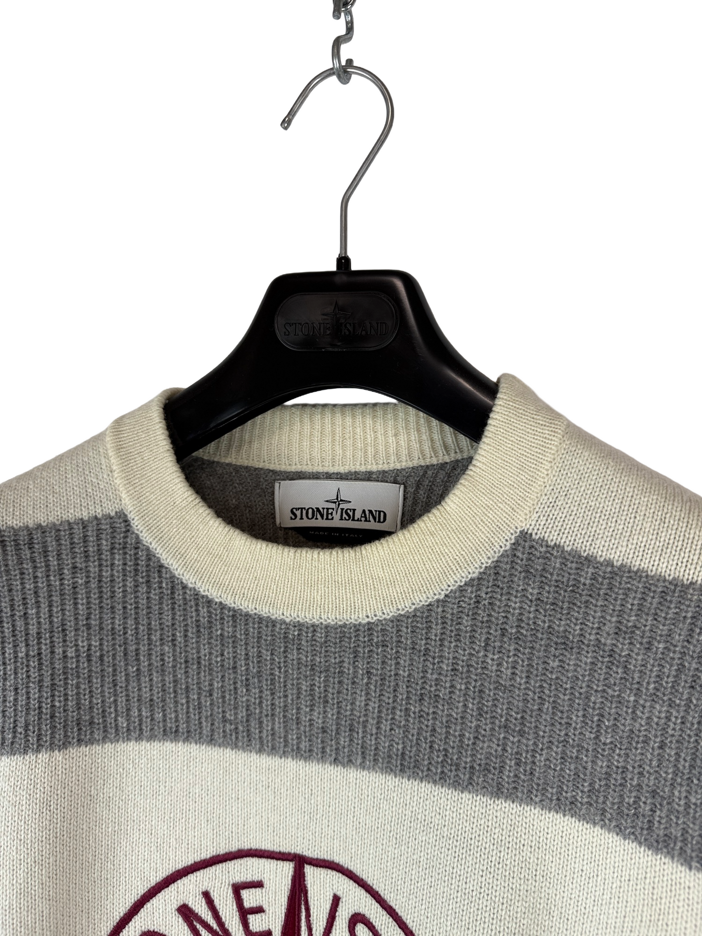 Maglione in lana con logo ricamato Stone Island - Taglia M