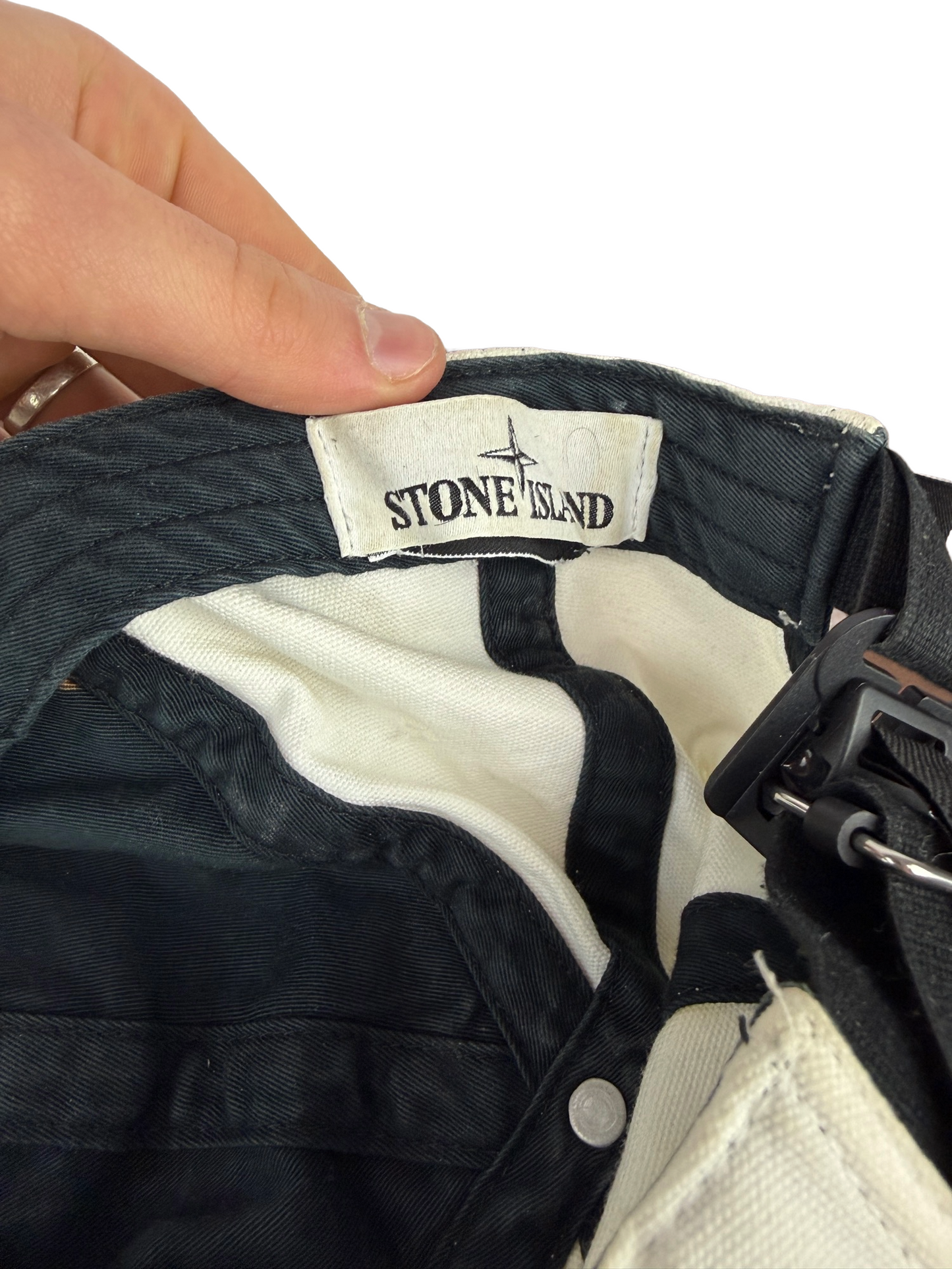 Cappello con visiera bianco Stone Island - Taglia unica