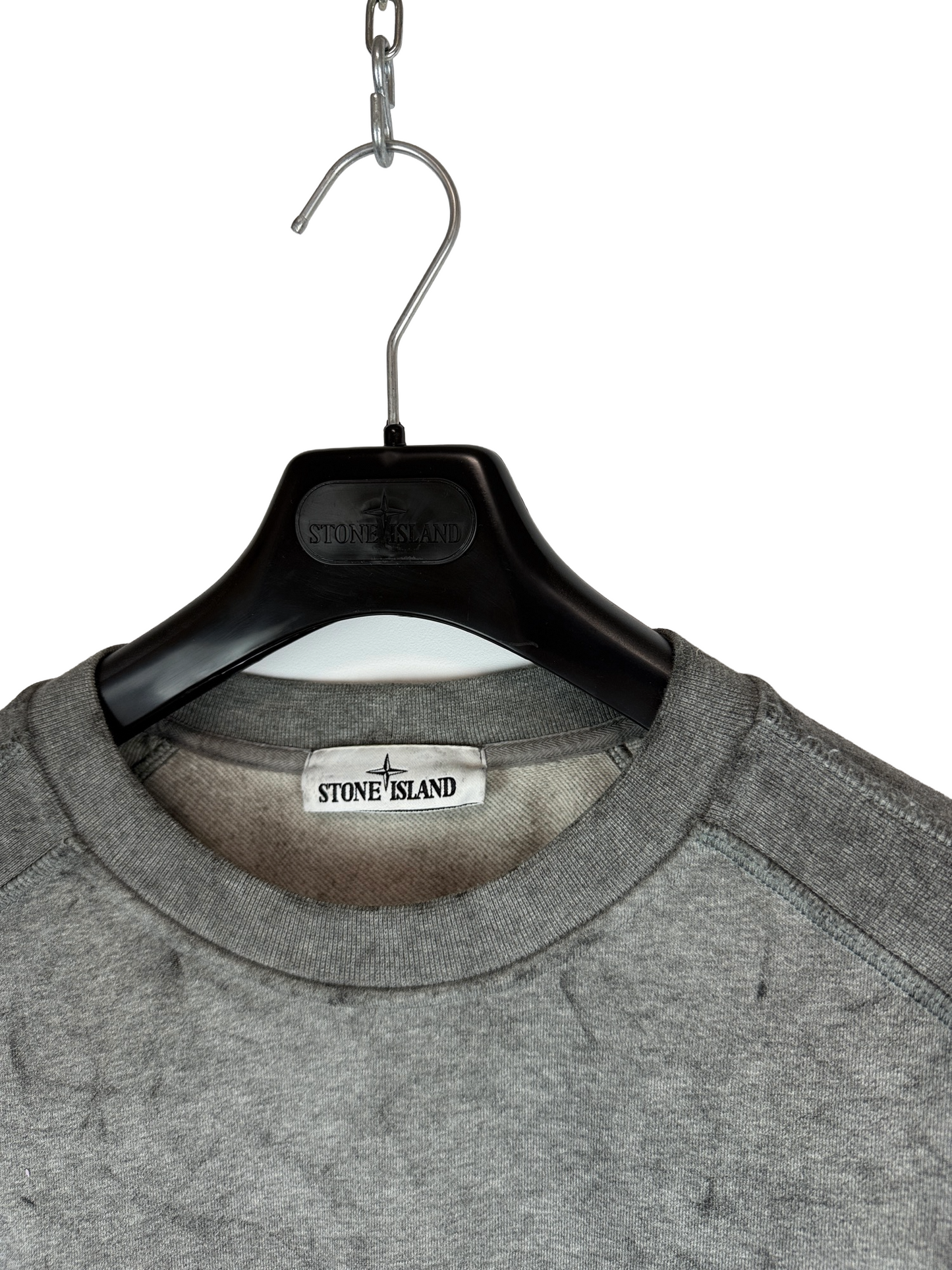 Felpa grigia con trattamento Dust Colour Stone Island - Taglia XL