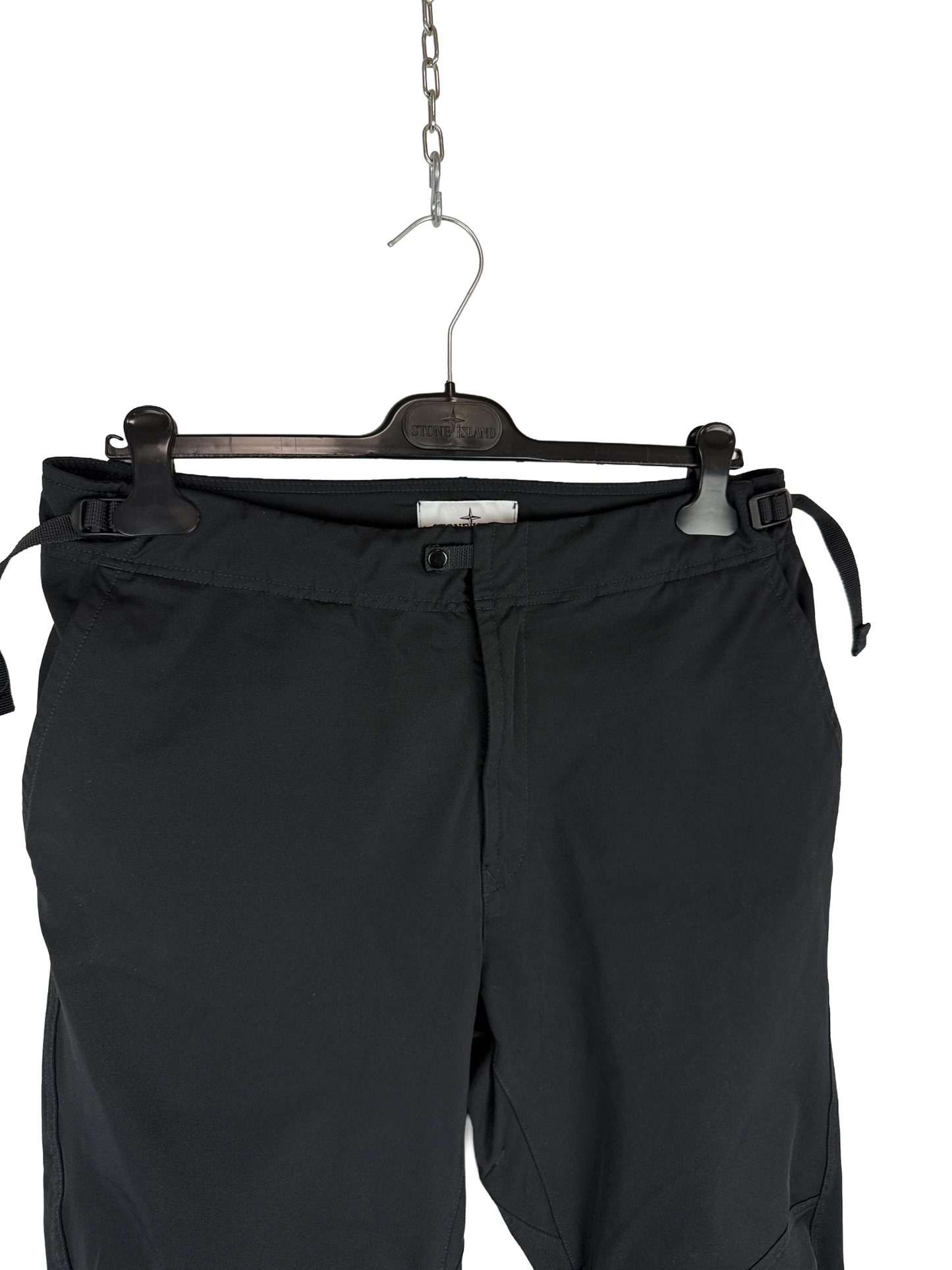 Pantaloni neri in nylon tecnico Soft Shell Stellina Stone Island - Taglia W32