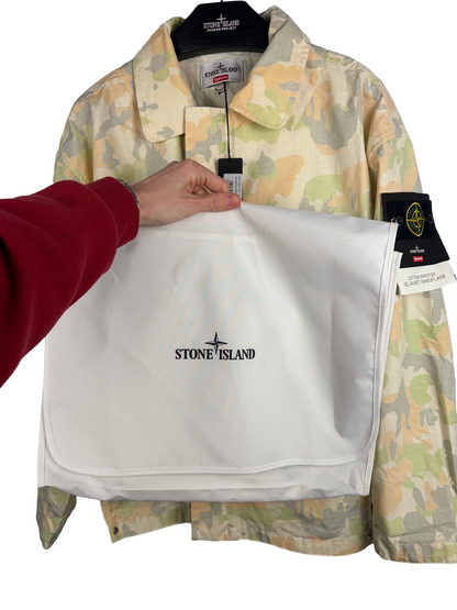 Supreme X Stone Island Camo Cotton Ripstop Reactive Ice Jacket (nuova con cartellino) - Taglia M