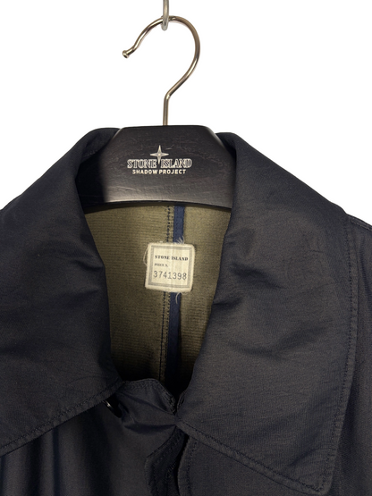 Giacca Vintage nera con chiusura a zip e bottoni Stone Island - Taglia XL
