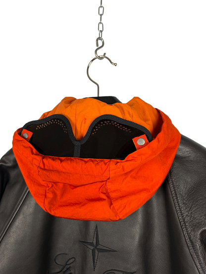 Giacca Helicopter Full Grain Leather Stone Island x Supreme (nuova con cartellino) - Taglia L