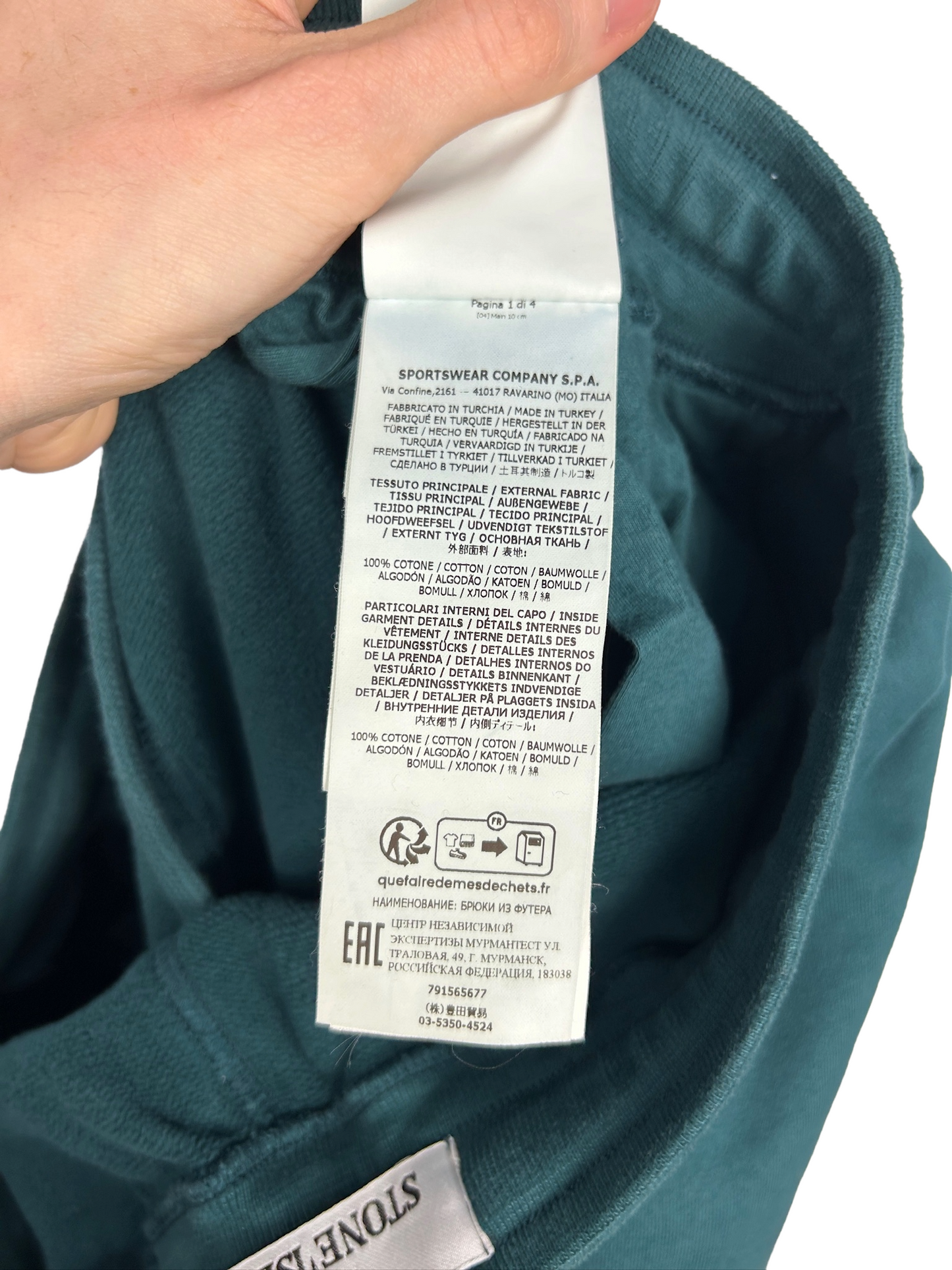 Pantaloni di tuta verdi Stone Island - Taglia M