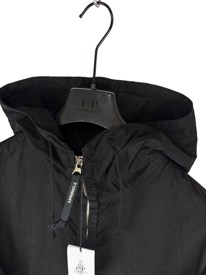 Giacca nera con zip e cappuccio C.P. Company (nuova con cartellino) - Taglia L, XL, XXL