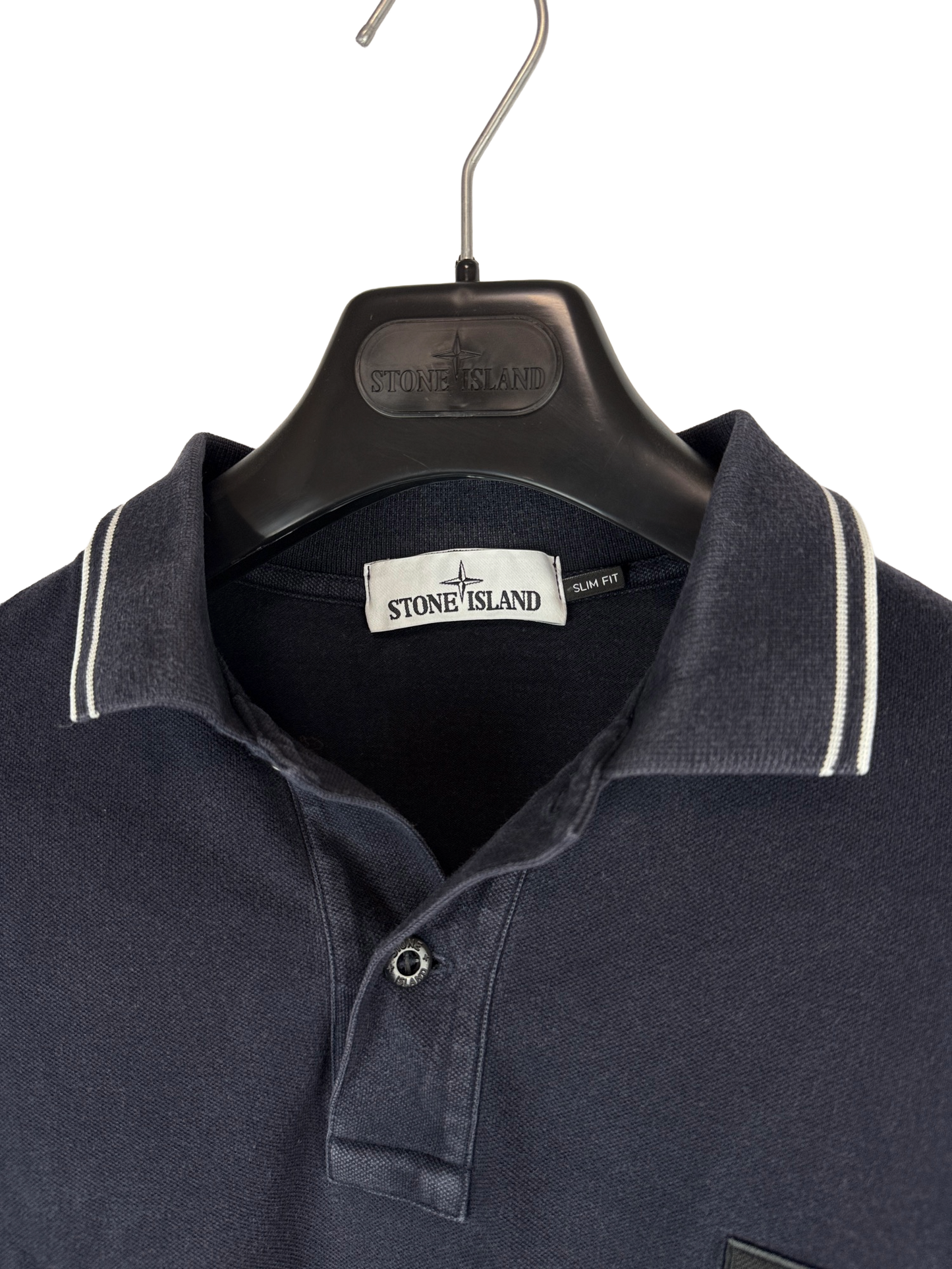 Polo blu a maniche lunghe Stone Island - Taglia M