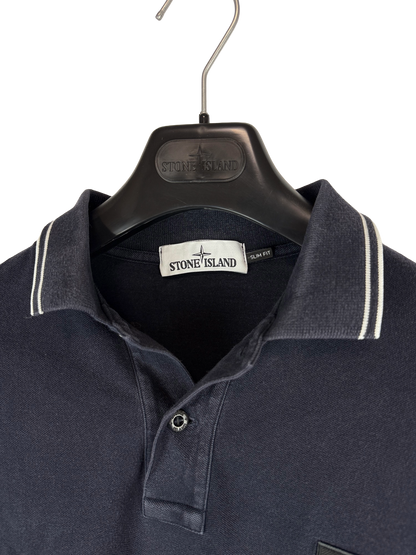 Polo blu a maniche lunghe Stone Island - Taglia M