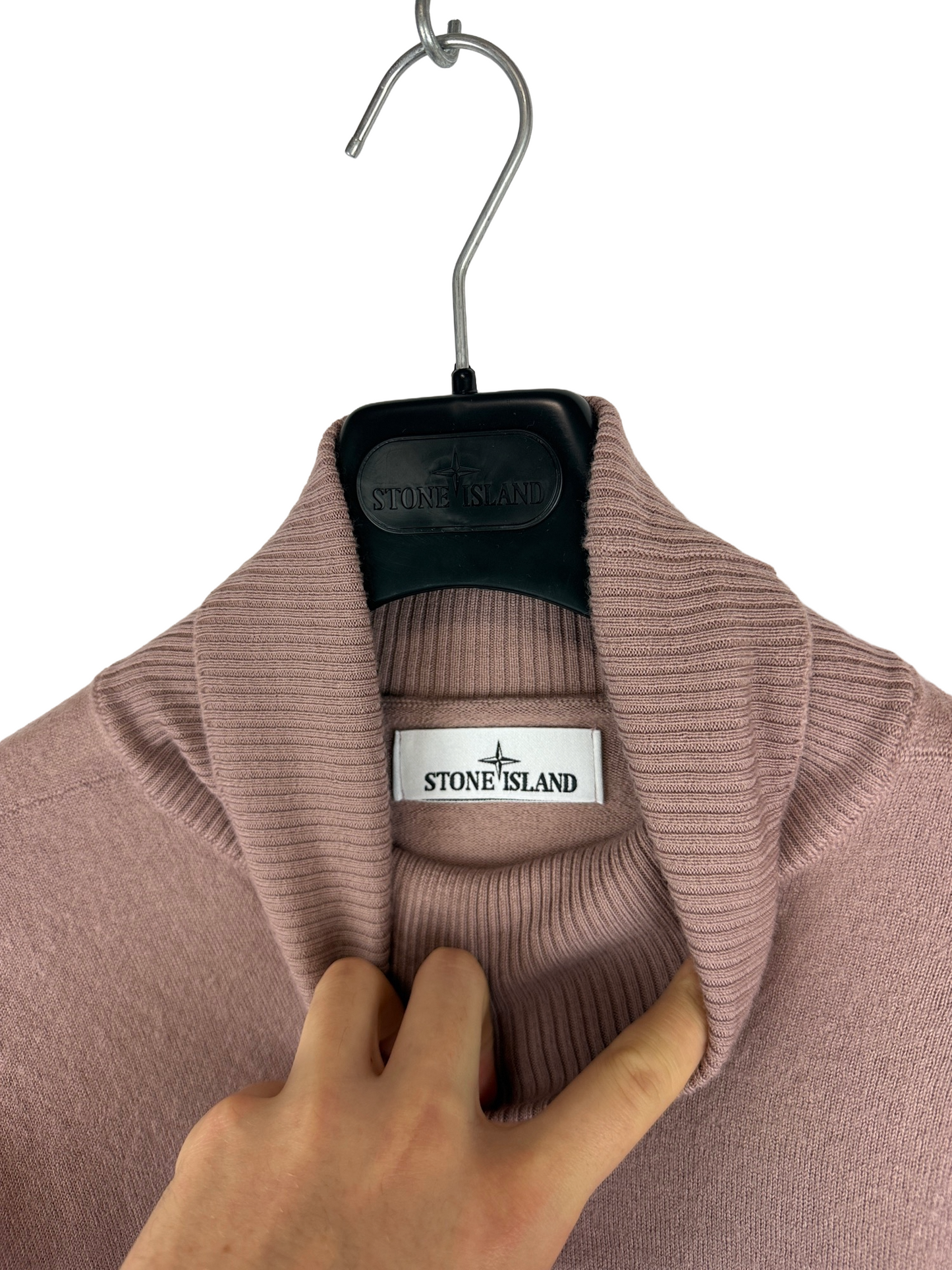 Maglione dolcevita rosa antico Stone Island - Taglia L