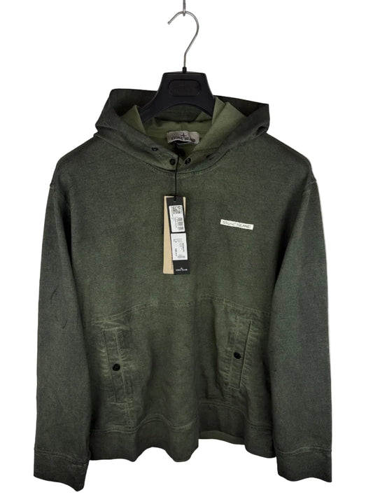 Felpa verde kaki con cappuccio 2025 Stone Island nuova con cartellino - Taglia M - foto 1