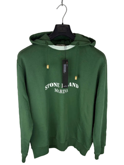 Felpa verde con cappuccio 2026 Marina Stone Island nuova con cartellino - Taglia M - foto 1