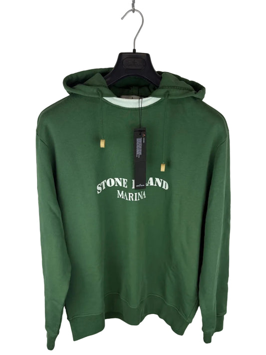 Felpa verde con cappuccio 2026 Marina Stone Island nuova con cartellino - Taglia M - foto 1