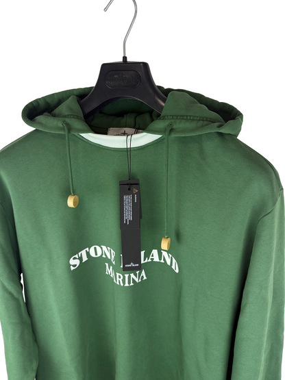 Felpa verde con cappuccio 2026 Marina Stone Island nuova con cartellino - Taglia M - foto 2