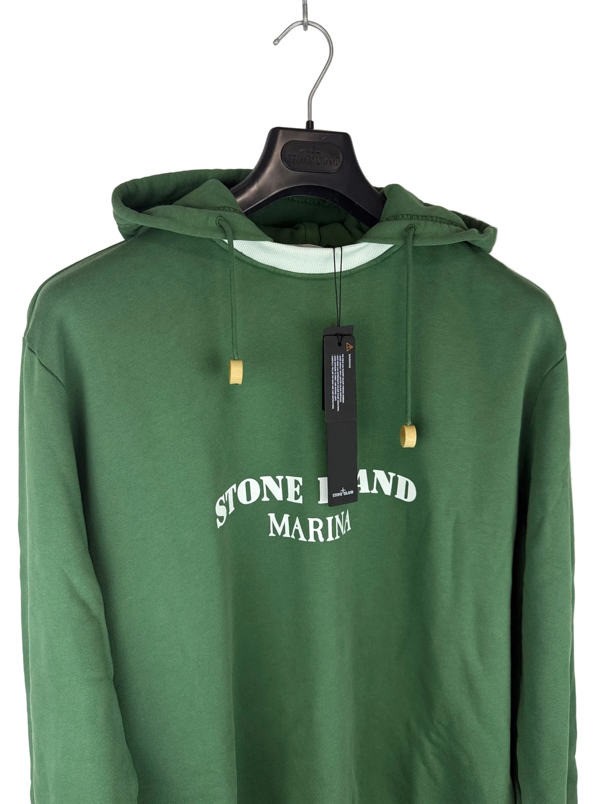 Felpa verde con cappuccio 2026 Marina Stone Island nuova con cartellino - Taglia M - foto 3