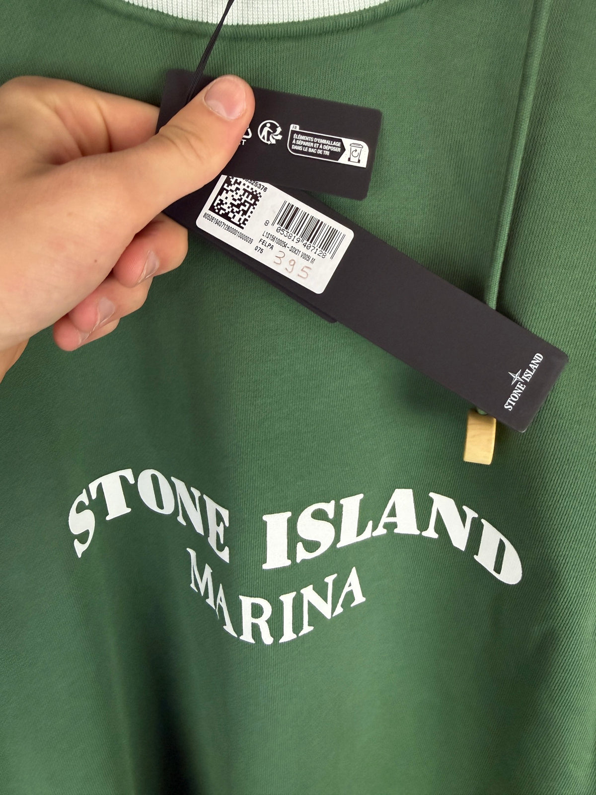 Felpa verde con cappuccio 2026 Marina Stone Island nuova con cartellino - Taglia M - foto 5