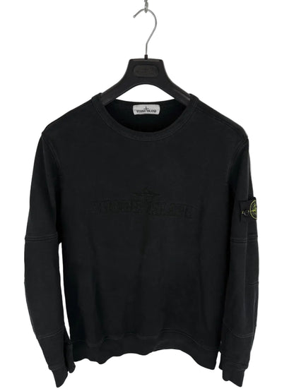 Felpa nera con logo Stone Island - Taglia L - foto 1