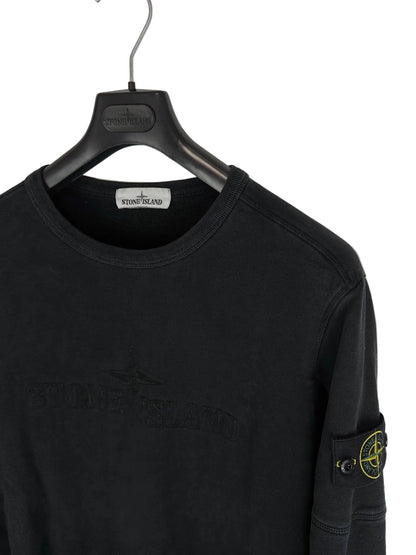 Felpa nera con logo Stone Island - Taglia L - foto 2