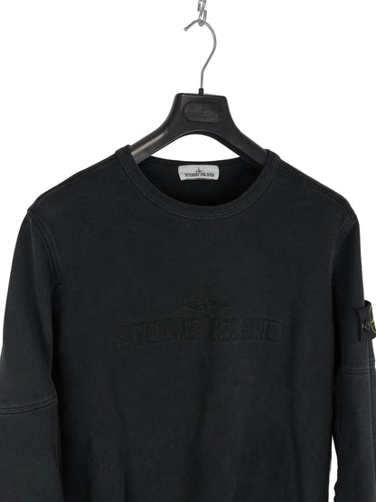 Felpa nera con logo Stone Island - Taglia L - foto 3