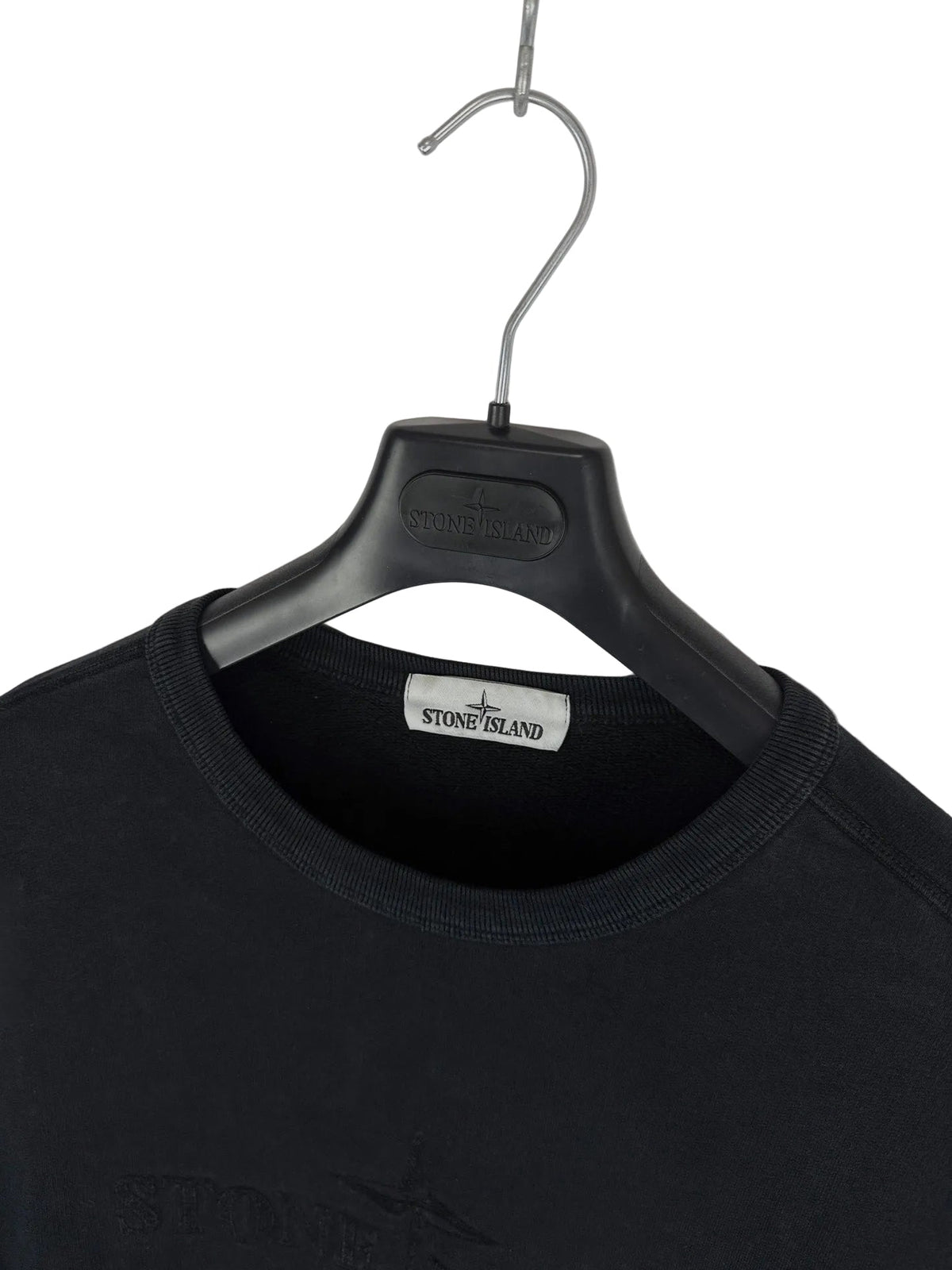 Felpa nera con logo Stone Island - Taglia L - foto 4