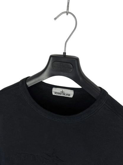 Felpa nera con logo Stone Island - Taglia L - foto 4