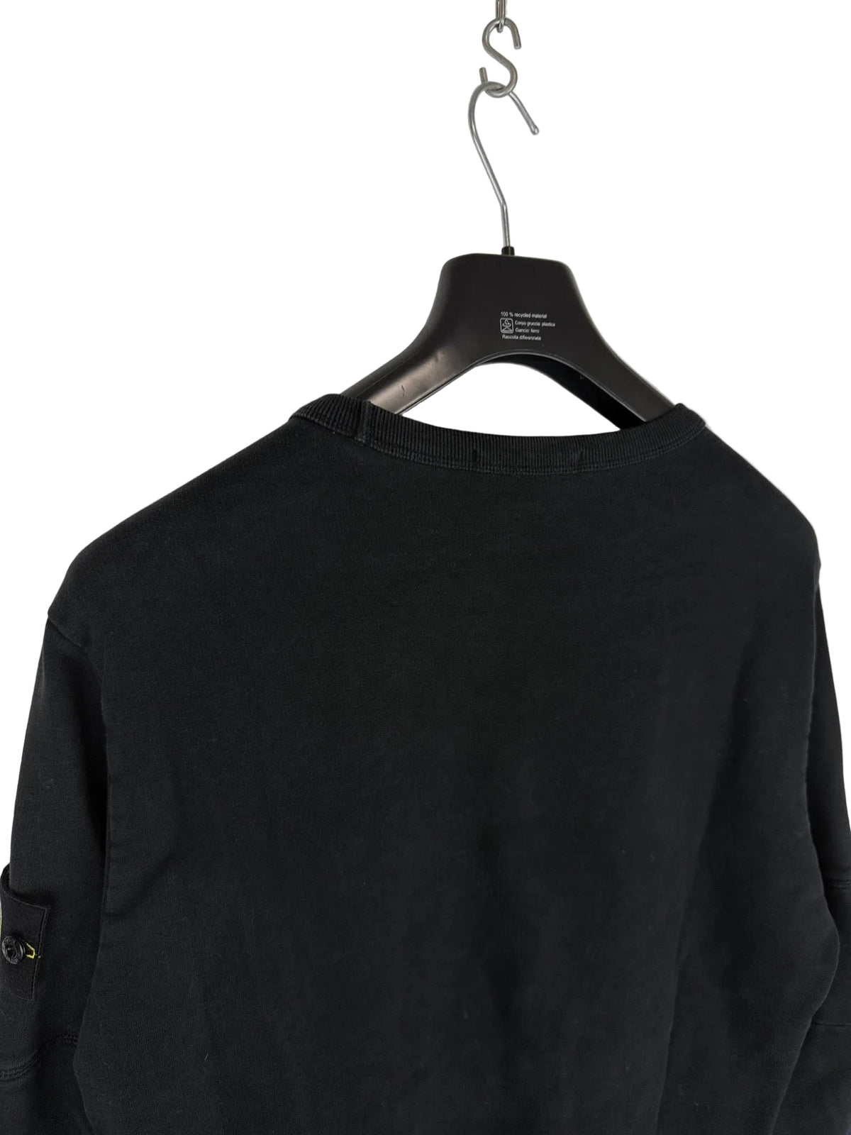 Felpa nera con logo Stone Island - Taglia L - foto 6