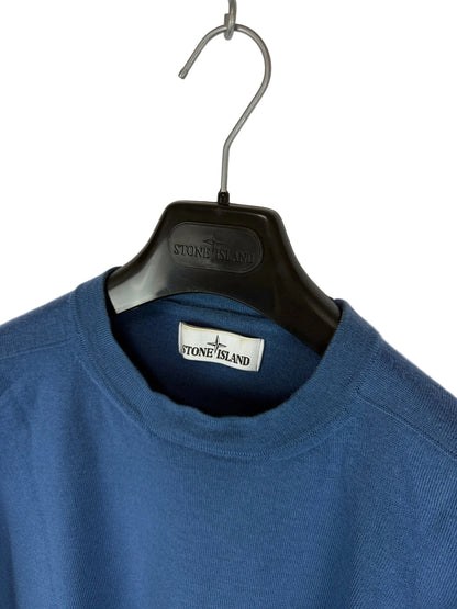 Maglione blu in lana Stone Island - Taglia S - foto 4