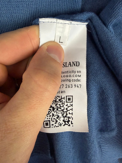 Maglione blu in lana Stone Island - Taglia S - foto 7
