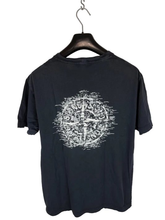 T-shirt nera con stampa Stone Island SS/2023 - Taglia L - foto 1
