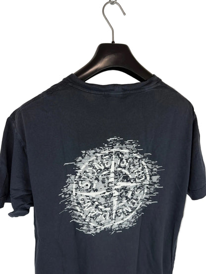 T-shirt nera con stampa Stone Island SS/2023 - Taglia L - foto 2