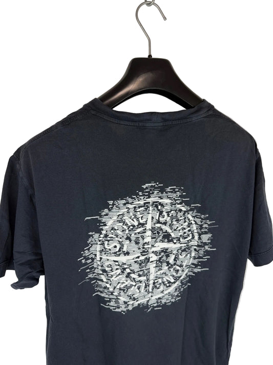 T-shirt nera con stampa Stone Island SS/2023 - Taglia L - foto 2