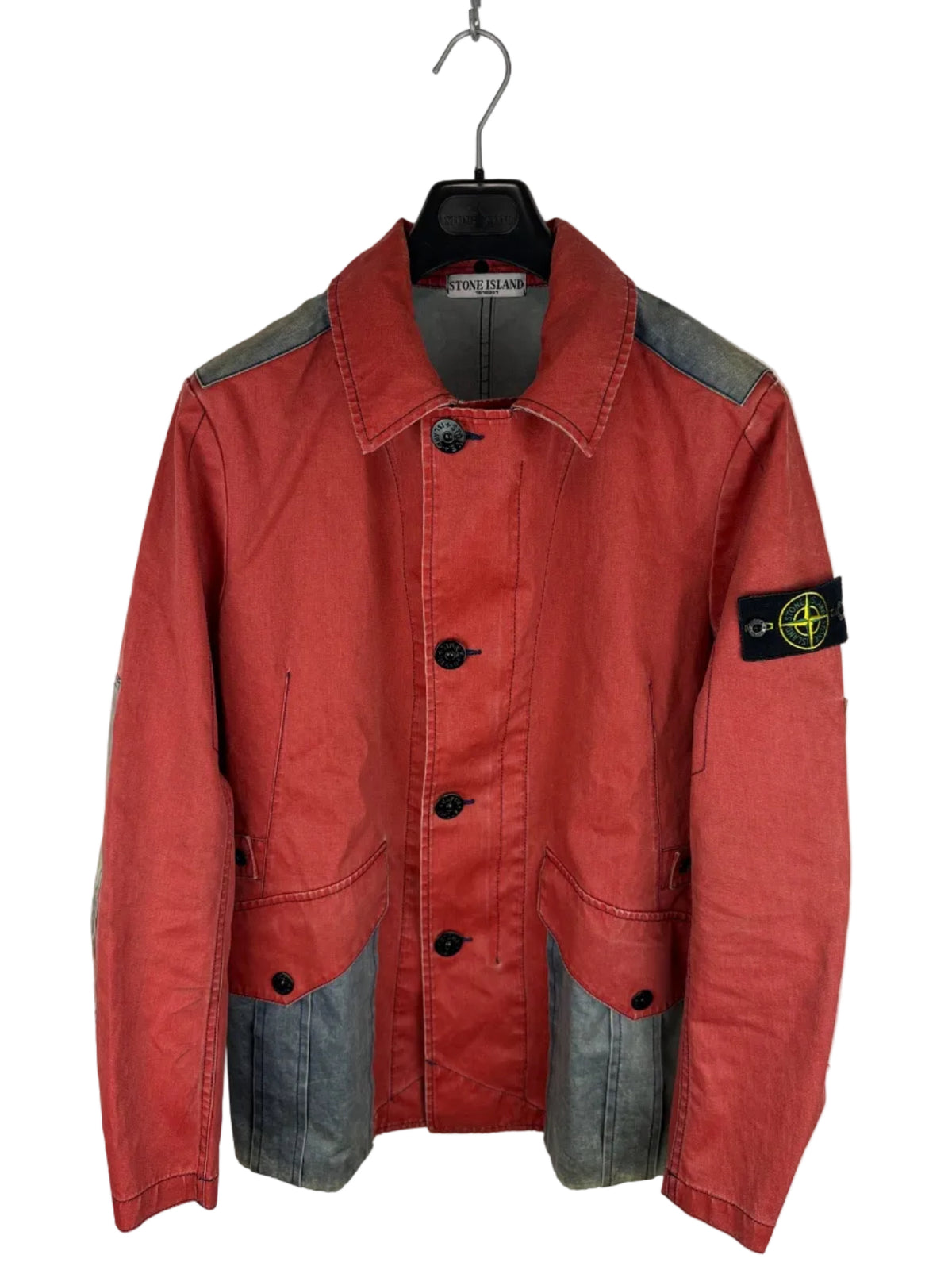 Giacca rossa in cotone e seta con fil di ferro 2010 Stone Island - Taglia L - foto 5