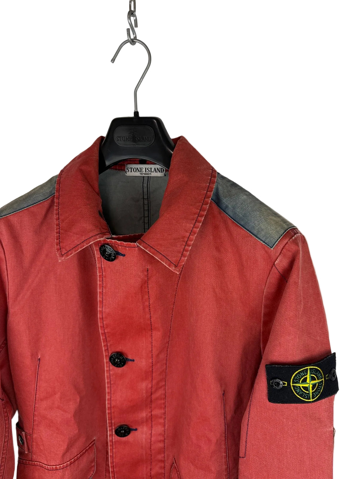 Giacca rossa in cotone e seta con fil di ferro 2010 Stone Island - Taglia L - foto 2