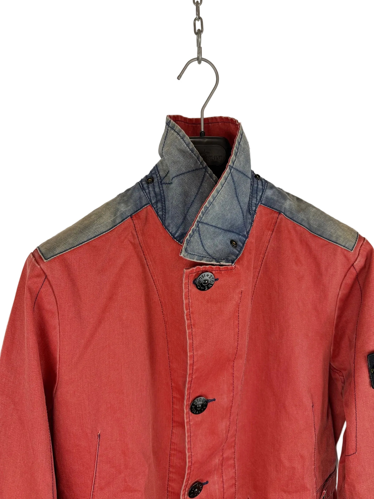 Giacca rossa in cotone e seta con fil di ferro 2010 Stone Island - Taglia L - foto 3